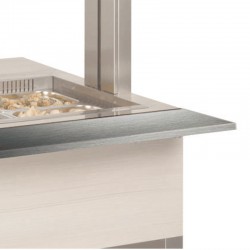 Rampe à plateaux rabattable - Finition acier inox plein - Prof 250 mm - IPOMNC90S