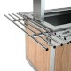 Rampe à plateaux pour îlot libre service - Finition acier inox - Prof 250 mm - INOMPPLUT