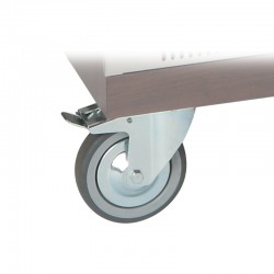 Roulettes en acier diam. 125 mm renforcées, dont 2 avec frein - RL5OMR125PLC123AQ
