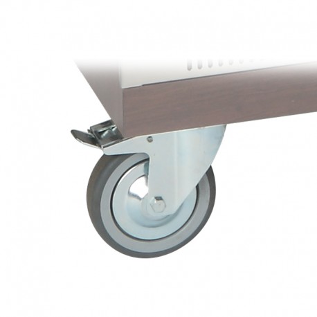 Roulettes en acier diam. 125 mm renforcées, dont 2 avec frein - RL5OMR12545