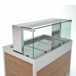 Structure vitrée frontale en verre trempé pour service arrière - OMNV6S