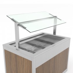 Slim A - Vitrage pare-haleine en verre trempé incliné (un côté) - SLIMA05