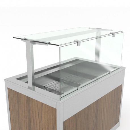 Slim B - Structure vitrée frontale en verre trempé pour service arrière - SLIMB02