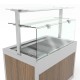 Slim C - Structure vitrée frontale en verre trempé pour service arrière avec étagère vitrée - SLIMC06