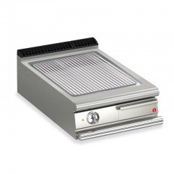 Plancha rainurée électrique avec revêtement chrome brossé - 505 x 490 mm - Gamme QUEEN 700 - 70QSFTE617 - Baron