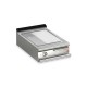Plancha 1/3 rainurée électrique avec revêtement chrome brossé - 505 x 660 mm - Gamme QUEEN 900 - 90QSFTE627 - Baron