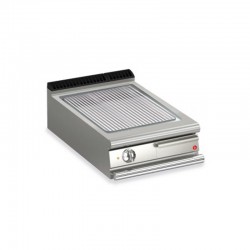 Plancha rainurée électrique avec revêtement chrome brossé - 505 x 660 mm - Gamme QUEEN 900 - 90QSFTE617 - Baron