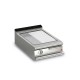 Plancha 1/3 rainurée électrique avec revêtement chrome brossé - 505 x 490 mm - Gamme QUEEN 700 - 70QSFTE627 - Baron