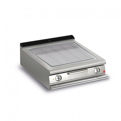 Plancha rainurée électrique avec revêtement chrome brossé - 705 x 490 mm - Gamme QUEEN 700 - 70QSFTE817 - Baron