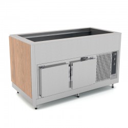 Gamme Omnia - Meuble réfrigéré statique - 5 GN 1/1 - Décor stratifié - ROCAM - OMNIA5RSFSPP