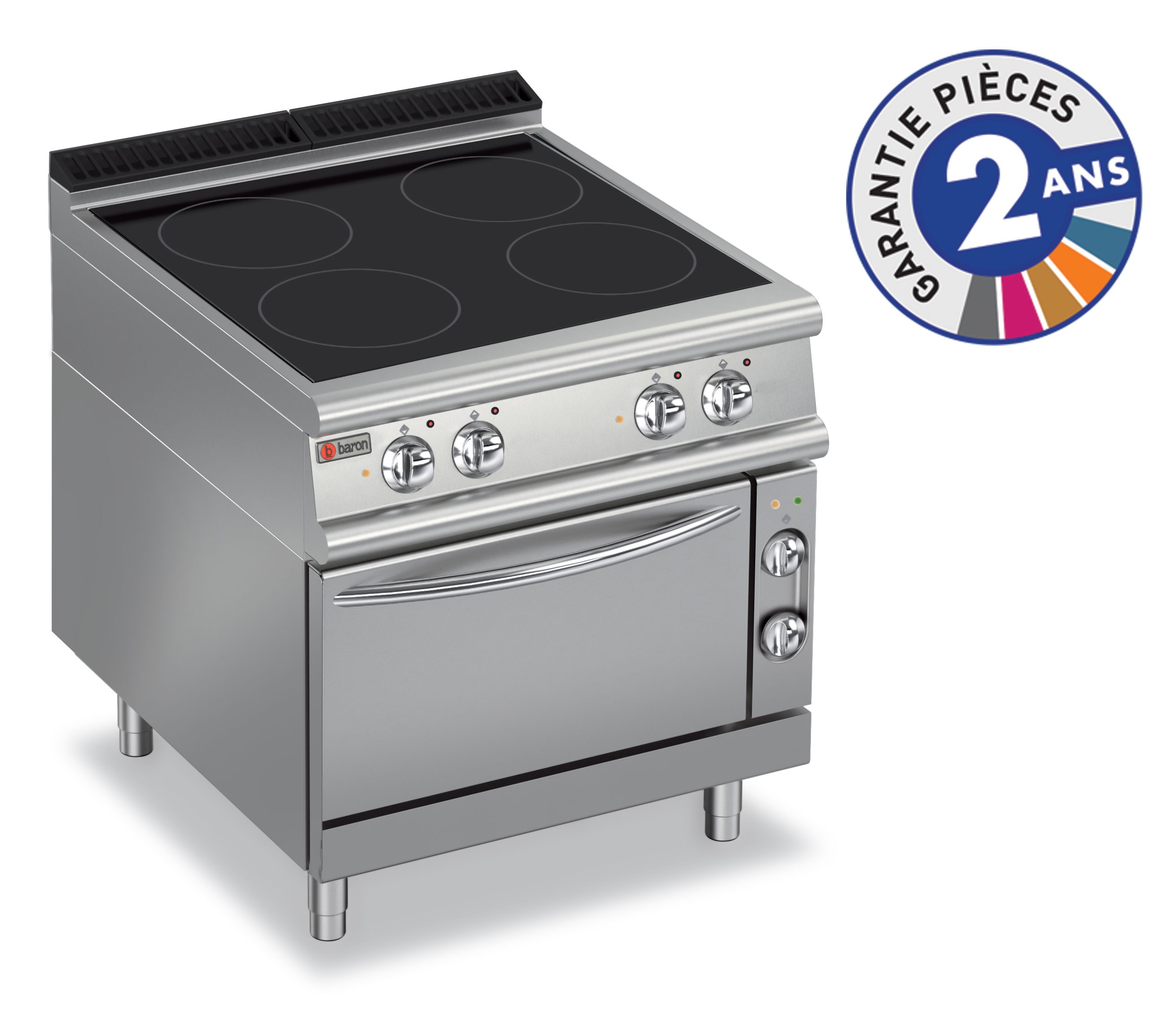 Baron Gamme 900 Plaque vitrocéramique 4 zones sur four électrique