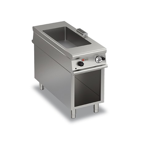 Bain-marie gaz sur placard ouvert - 1 bac GN 1/3 + 1 bac GN 1/1 - Gamme 1100 - Baron