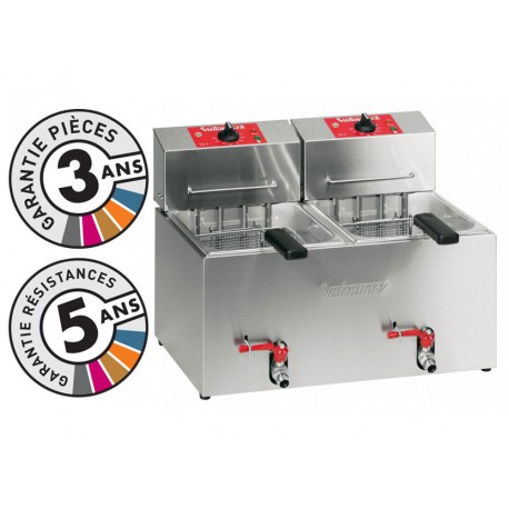 Friteuse électrique - 22 litres - 22 kW - avec système de filtration d'huile