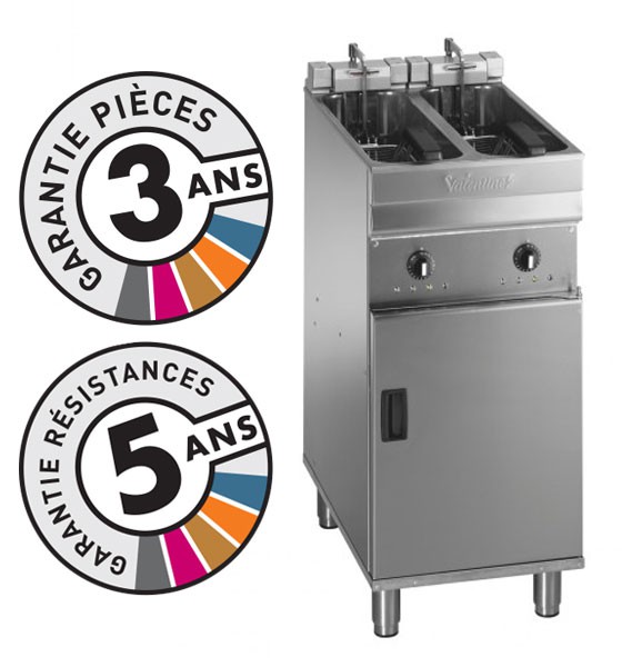 Friteuse professionnelle sur coffre électrique 2 x 21 litres gamme 900