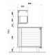 Table à pizza positive +2/+8°C - 2 portes + 7 tiroirs à patons - 427 litres - Dessus granit - Prof. 800 mm - PZ2610TN - Nosem