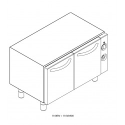 Kit étuve avec portes pour soubassement 110VA900