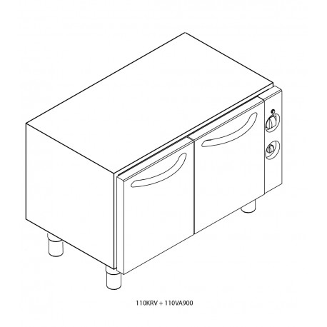 Kit étuve avec portes pour soubassement 110VA900