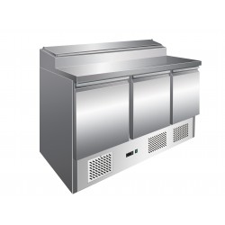 Saladette réfrigérée positive 425 L - 3 portes - Avec groupe logé - Nosem