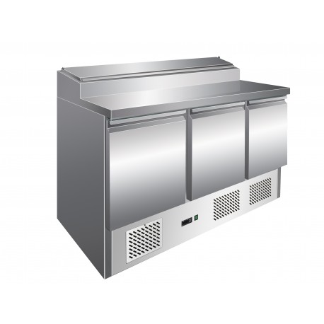 Saladette réfrigérée positive 425 L - 3 portes - Avec groupe logé - PS301 - Nosem