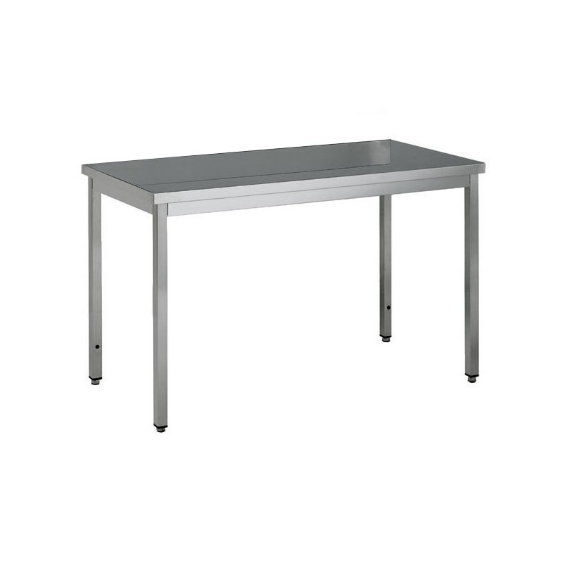 Table inox profondeur 700 mm - Longueur 800 mm - Sans étagère - TTC708T