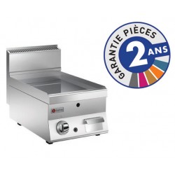 Grillade électrique - Plaque rainurée AISI 430 - 22 dm² - Gamme 650 - 60FTE413 - Baron
