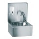 Lave-mains inox mural avec dosseret - Sans distributeur - LVMAINS