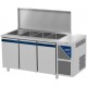 Saladette positive +4/+10°C - 4 GN 1/1 - 460 L - 3 portes pleines - Prof. 700 - Dalmec