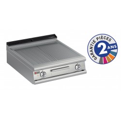 Grillade électrique - Plaque rainurée 37,3 dm² - Gamme 700 - Acier - 70FTE810 - Baron