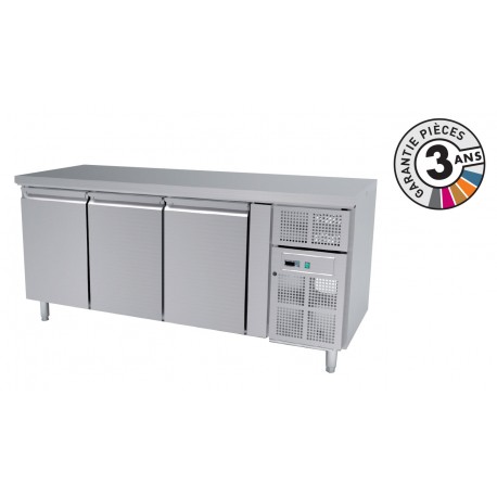 Desserte réfrigérée positive 386 L - 3 portes - Avec groupe logé - Avec dosseret - SN3200TN - Nosem