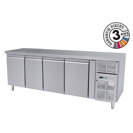 Desserte réfrigérée positive 511 L - 4 portes - Avec groupe logé - Avec dosseret - SN4200TN - Nosem