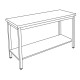Table inox profondeur 700 mm - Longueur 800 mm - Avec étagère - TTC708ET