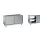 Meuble de rangement inox profondeur 700 mm - Longueur 1800 mm - Central simple face - MR18T