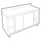 Meuble de rangement inox profondeur 700 mm - Longueur 1000 mm - Adossé simple face - MR10ET