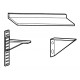Etagère murale pleine en inox - Profondeur 400 mm - Longueur 1800 mm - EM418T