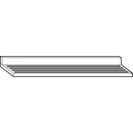 Etagère murale barreaudée en inox - Profondeur 400 mm - Longueur 2000 mm - EMB420T