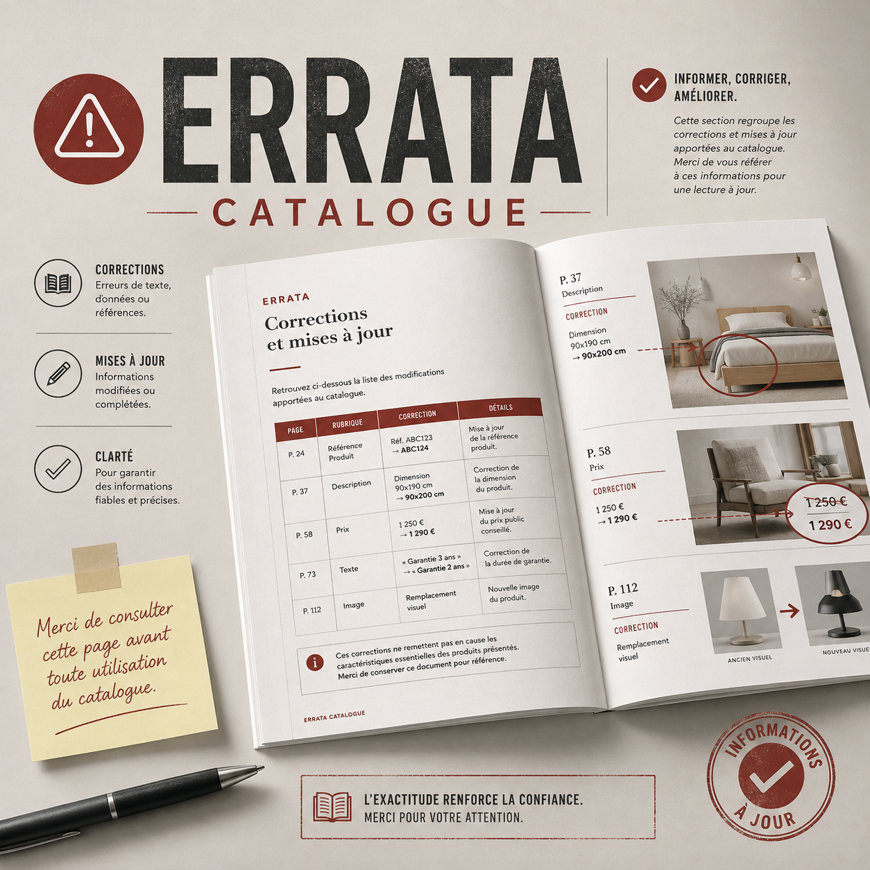 INFOS ERRATA INFOS ERRATA